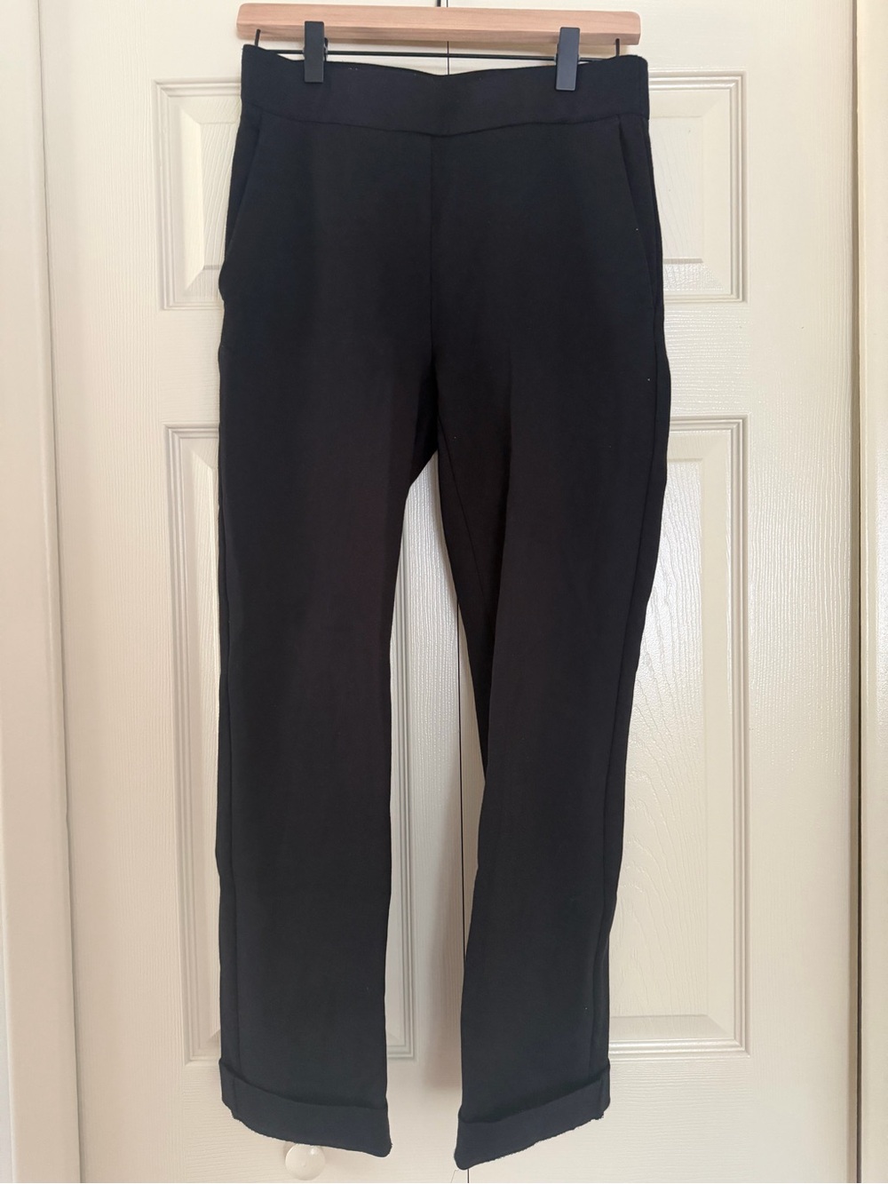 Women’s Black Stretch Straight-Leg Pants